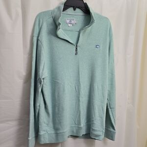 Southern Tide Mint Green Zip-Up Sweater